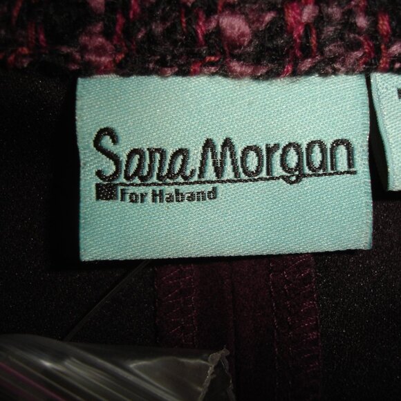 WOMENS SARA MORGAN For HABAND 3 PIECE PANTSUIT SIZE LA BURGANDY - Picture 8 of 16